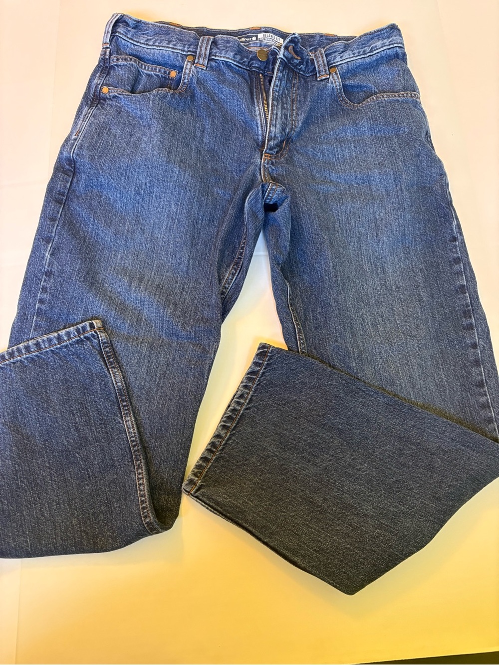 Carhartt Men's Jeans in Blue Denim Size 33